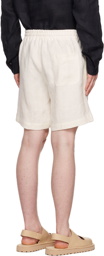 COMMAS Off-White Linen Lounge Shorts