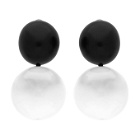 Monies Black and Transparent Savona Earrings