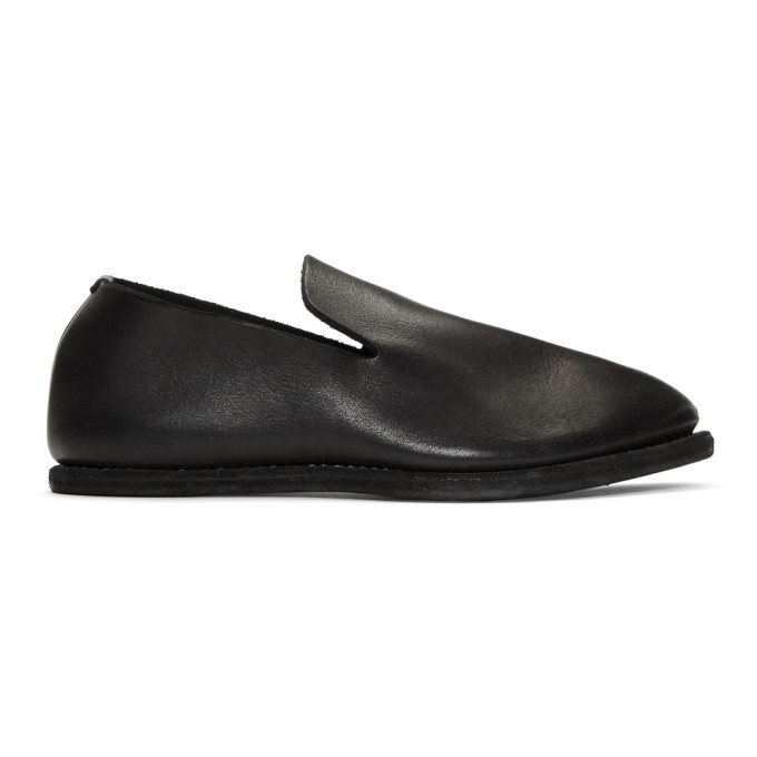 Photo: Guidi Black Leather Slip-On Loafers