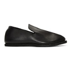 Guidi Black Leather Slip-On Loafers
