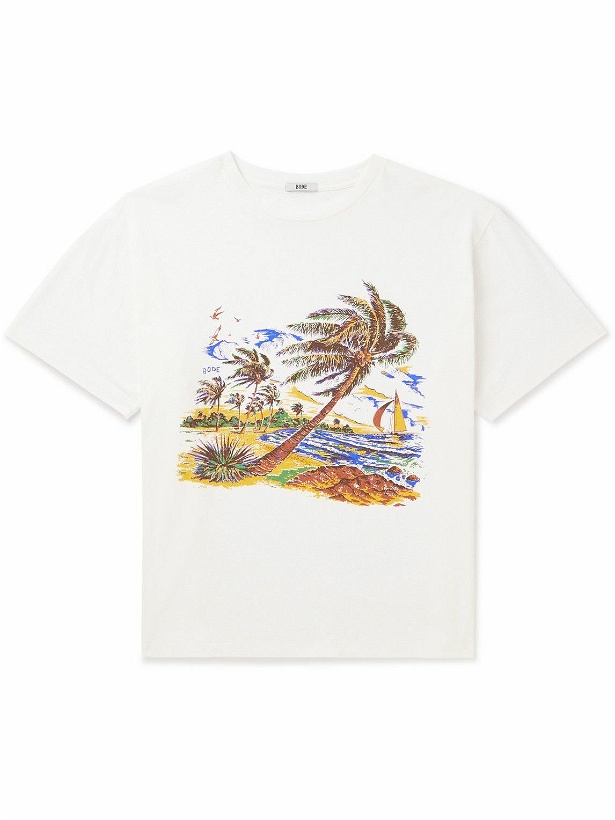 Photo: BODE - Island Printed Cotton-Jersey T-Shirt - Neutrals