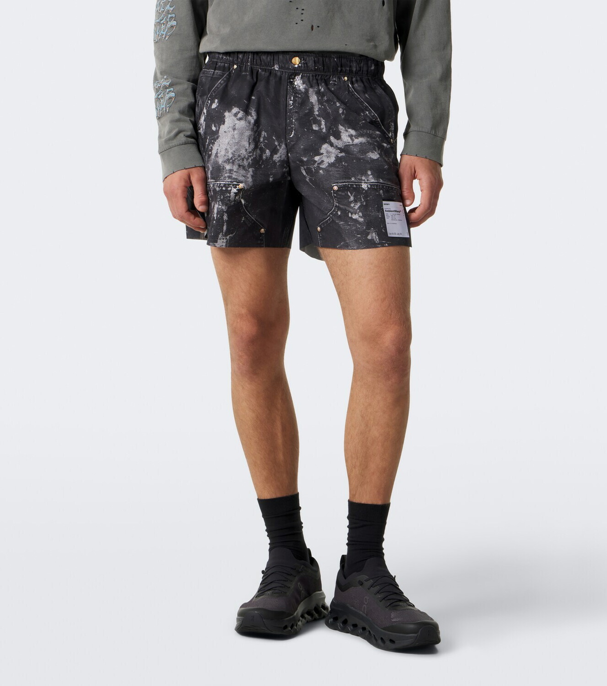 Satisfy Printed technical shorts