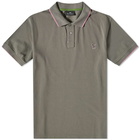 Paul Smith Men's Regular Fit Zebra Polo Shirt in Khaki