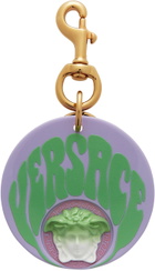 Versace Green & Purple 'La Medusa' Keychain