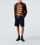 Miu Miu Knitted striped cotton polo sweater