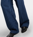 Polo Ralph Lauren Pinstriped linen and cotton straight pants