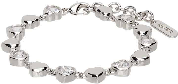 Photo: Numbering Silver #5920 Heart Stone Bracelet