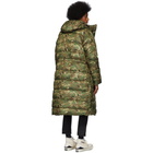 R13 Khaki Brumal Edition Camo Down Long Anorak Puffer Coat