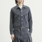 Sage Nation Men's Needle Punch Denim Jiji Jacket in Indigo Needle Punch