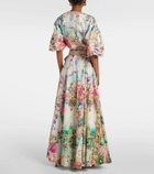 Camilla Printed cotton wrap skirt