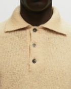 Ami Paris Polo Sweater Beige - Mens - Pullovers