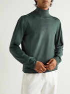 Boglioli - Slim-Fit Garment-Dyed Wool Rollneck Sweater - Green