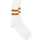 Norse Projects Men's Bjarki Cotton Sport Sock in Rufous Orange