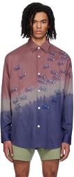 Glass Cypress Burgundy Embroidered Shirt