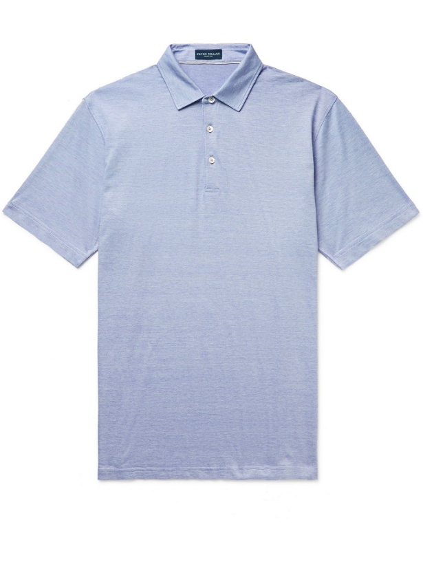 Photo: Peter Millar - Excursionist Flex Slim-Fit Stretch Cotton and Modal-Blend Polo Shirt - Blue