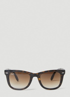 Ray-Ban - Wayfarer Folding Sunglasses in Brown
