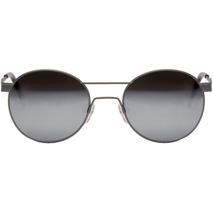 Photo: Han Kjobenhavn Silver Green Steel Mirror Lenses Sunglasses 