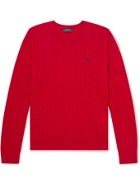 Polo Ralph Lauren - Cable-Knit Wool and Cashmere-Blend Sweater - Red