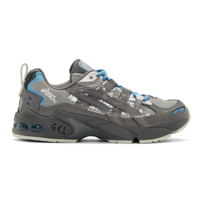 Photo: Asics Grey and Blue Chemist Creations Edition Gel-Kayano 5 OG Sneakers
