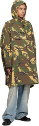 AAPE by A Bathing Ape Khaki Alpha Industries Edition Camo Hooded Rain Coat