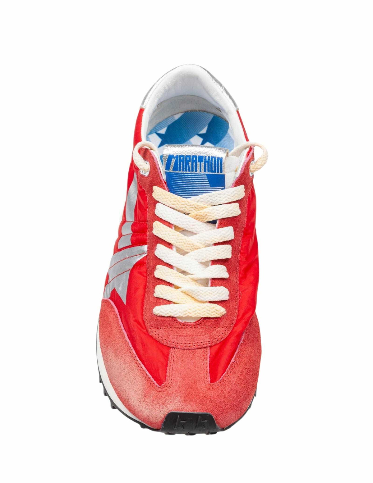 Golden Goose Red Nylon And Suede Running Sneakers