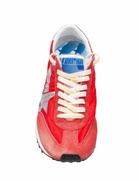 Golden Goose Red Nylon And Suede Running Sneakers