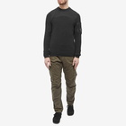 C.P. Company Men's Lens Ribbed Crew Knit in Black