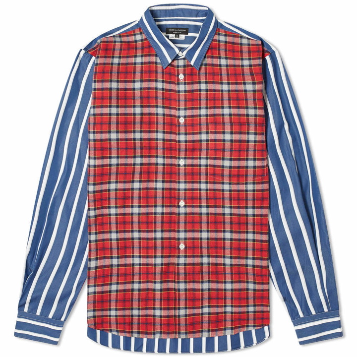 Photo: Comme des Garcons Homme Plus Tartan Front Stripe Shirt