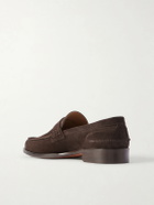 Mr P. - Split-Toe Suede Penny Loafers - Brown