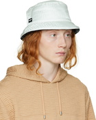 Balmain Reversible White & Black Monogram Bucket Hat