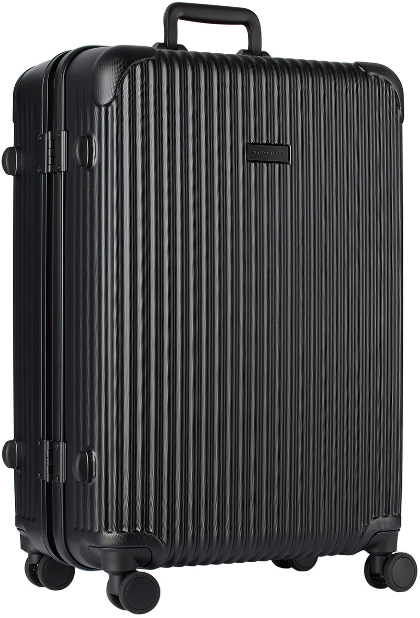 master-piece Black Trolley Suitcase, 75 L