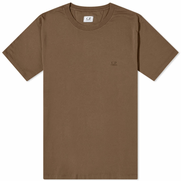Photo: C.P. Company Men's Small Logo T-Shirt in Ivy Green