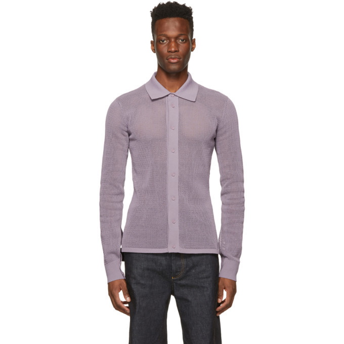 Photo: Bottega Veneta Purple Mesh Shirt