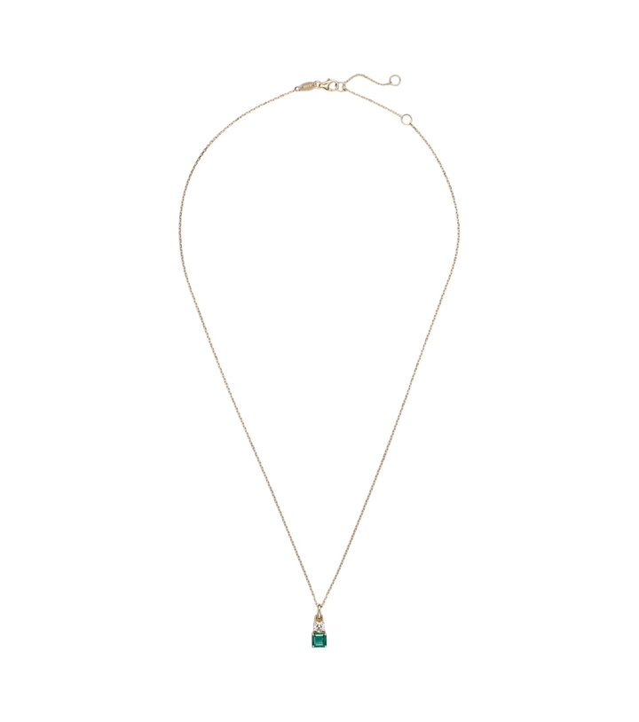 Photo: Stone and Strand Luxe 14kt gold (585/1000) necklace with emerald and diamond