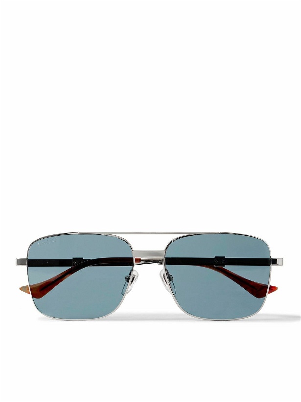 Photo: Gucci Eyewear - Aviator-Style Silver-Tone Sunglasses