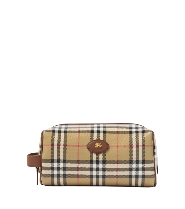 Photo: Burberry Burberry Check canvas toiletry bag