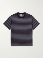 NN07 - Lionel 30017 Striped Cotton-Jacquard T-Shirt - Blue
