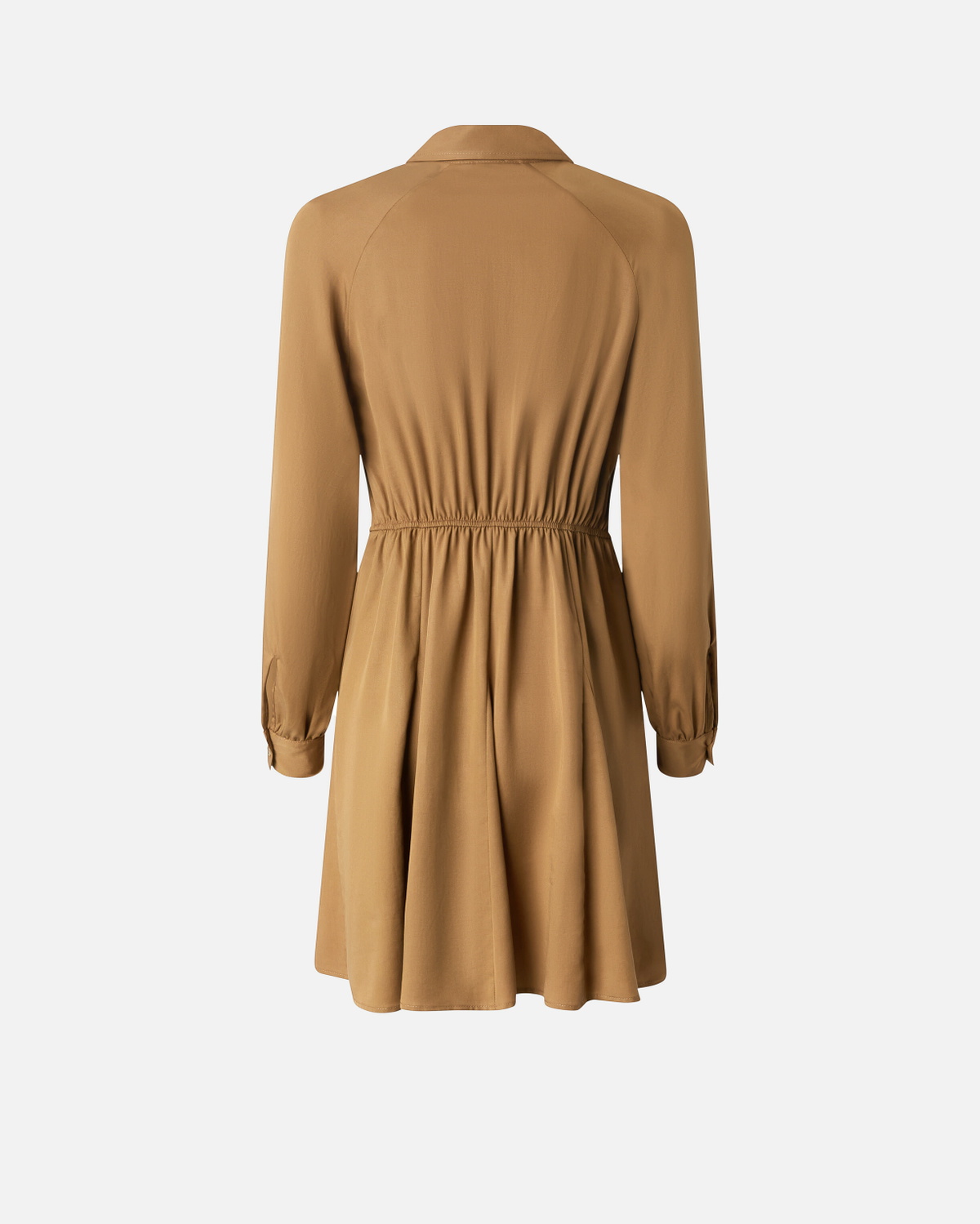 Pinko Soft Textured Shirt Dress Brown   Wood Thrush