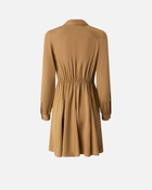 Pinko Soft Textured Shirt Dress Brown   Wood Thrush