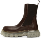 Rick Owens Burgundy Beatle Bozo Tractor Boots