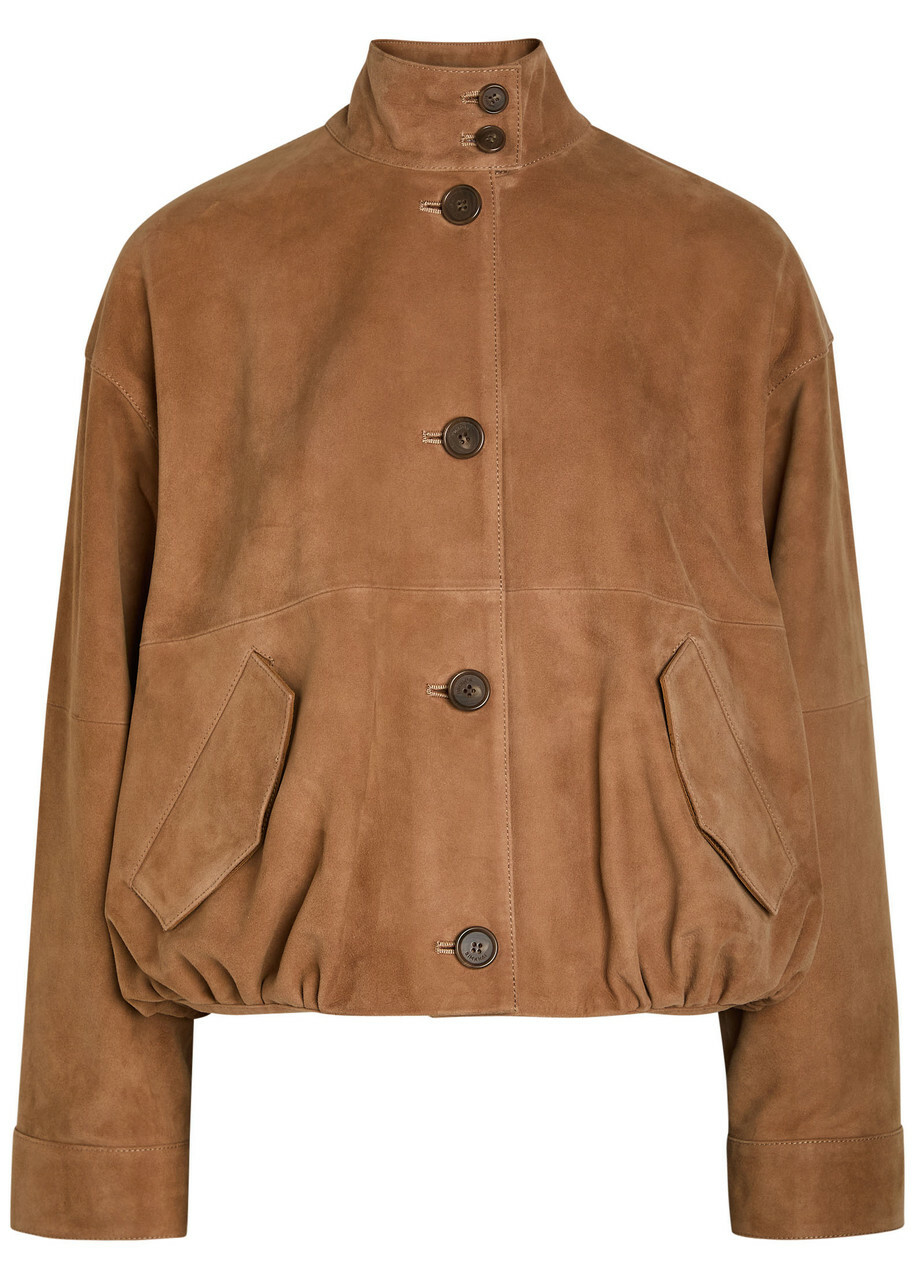 Simkhai Marley Suede Jacket Camel