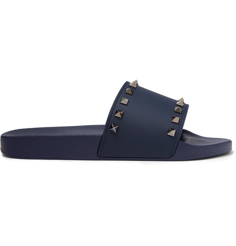 Valentino - Valentino Garavani Rockstud Rubber Slides - Men  display picture 1