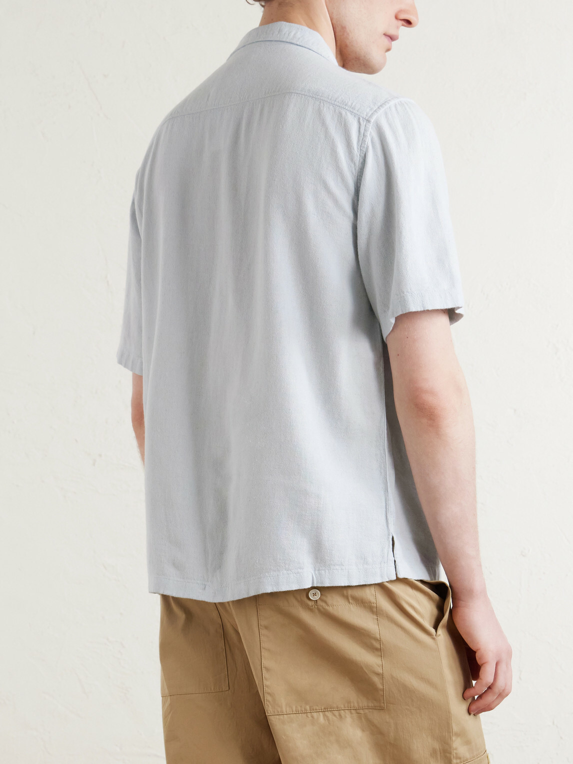 Aimé Leon Dore - Embroidered Linen-Blend Shirt - Blue