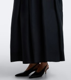 Khaite Adara pleated silk maxi skirt
