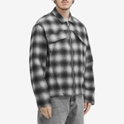 Han Kjobenhavn Men's Padded Check Overshirt in Dark Grey