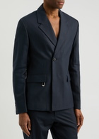 Jacquemus La Veste Melo Woven Blazer Navy