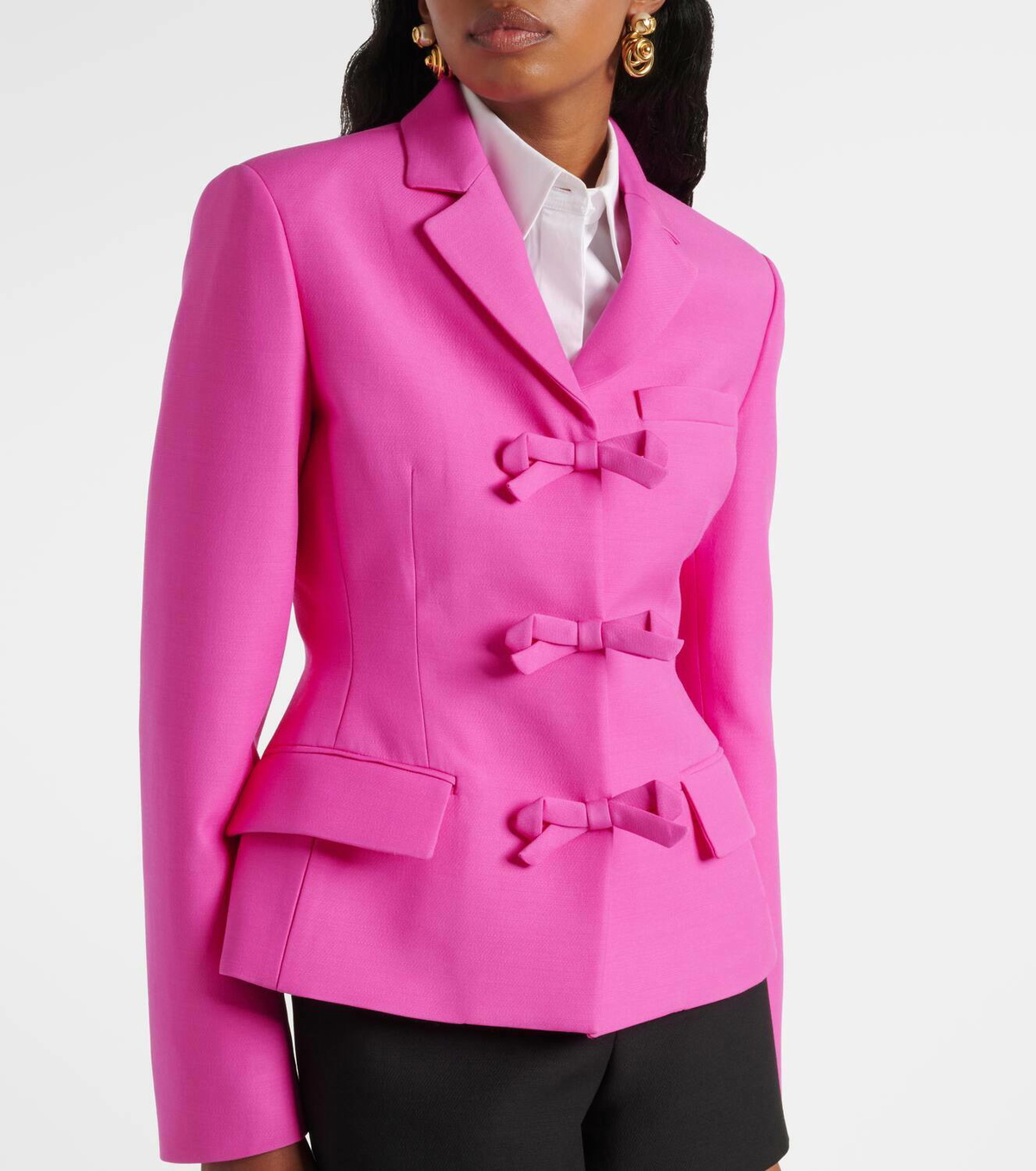 Valentino Crepe Couture bow-detail jacket Valentino