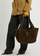 Saint Laurent Le 5 à 7 Large Suede Shopper Tote bag - Brown - One Size