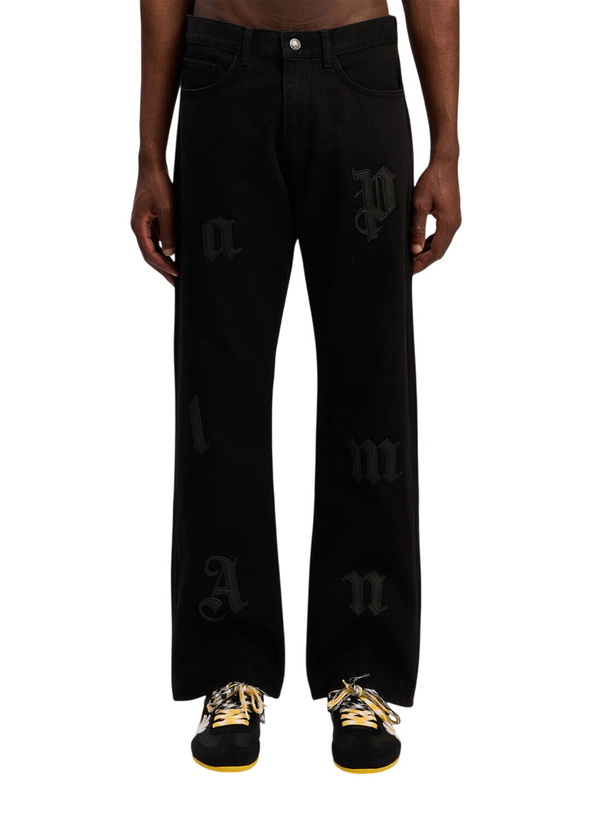 Photo: Palm Angels Logo Patch Straight Jeans