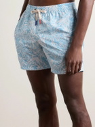 Altea - Slim-Fit Mid-Length Printed Swim Shorts - Blue